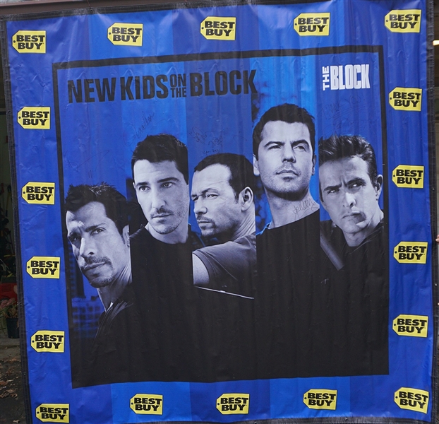 New Kids On The Block Signed Original Over-Sized Event Banner